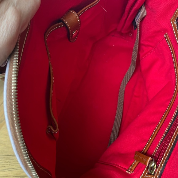 Dooney & Bourke Gray Lavender Pebble Grain Leather Zip Top Handle Satchel Bag - Picture 9 of 16